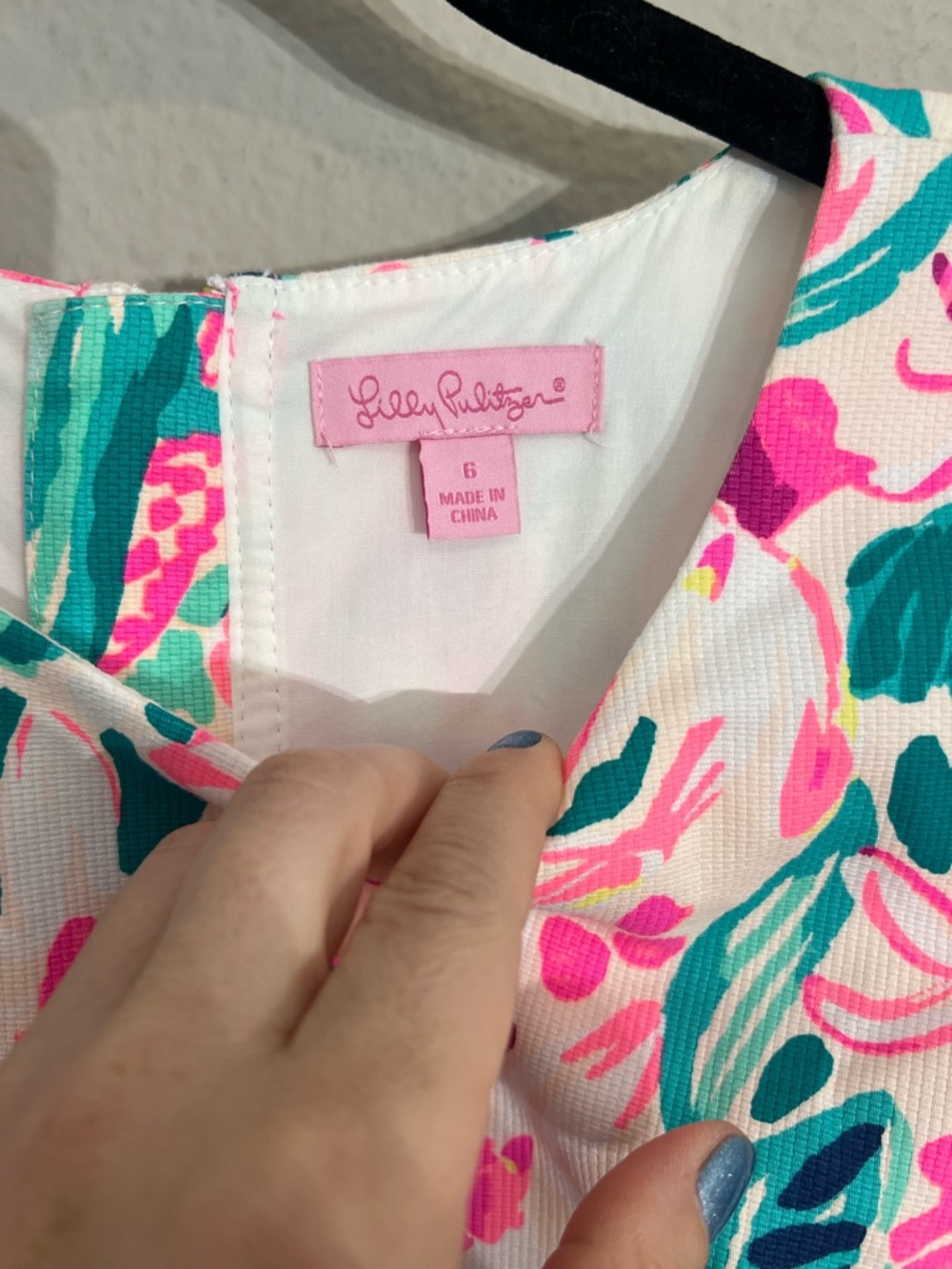 Lilly Pulitzer Mila Stretch Shift dress Via Flora pink green tropical floral 6 - Picture 8 of 12